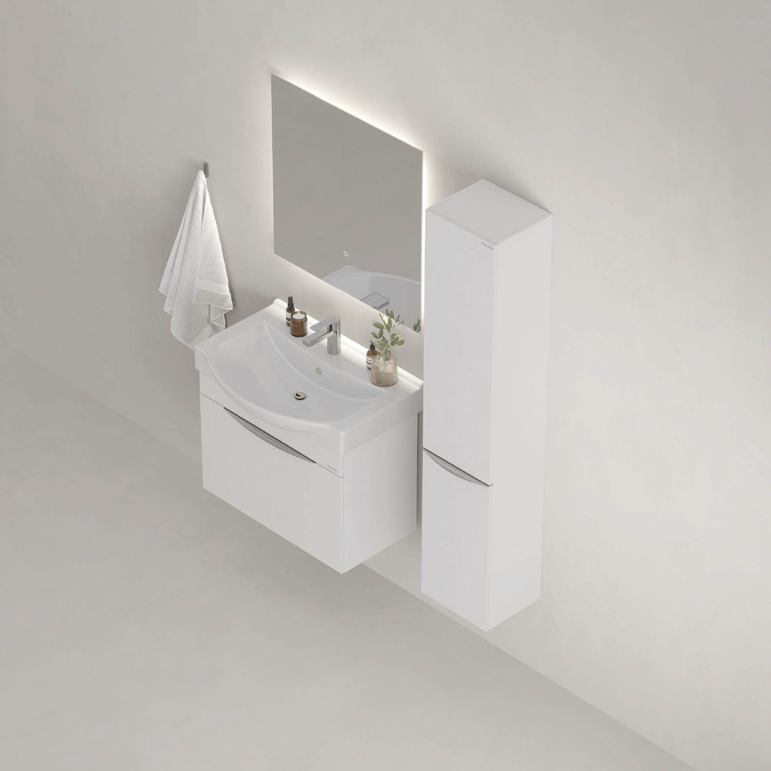 Мебель для ванной Оника Навиа 65, подвесная, цвет белый - фото 1