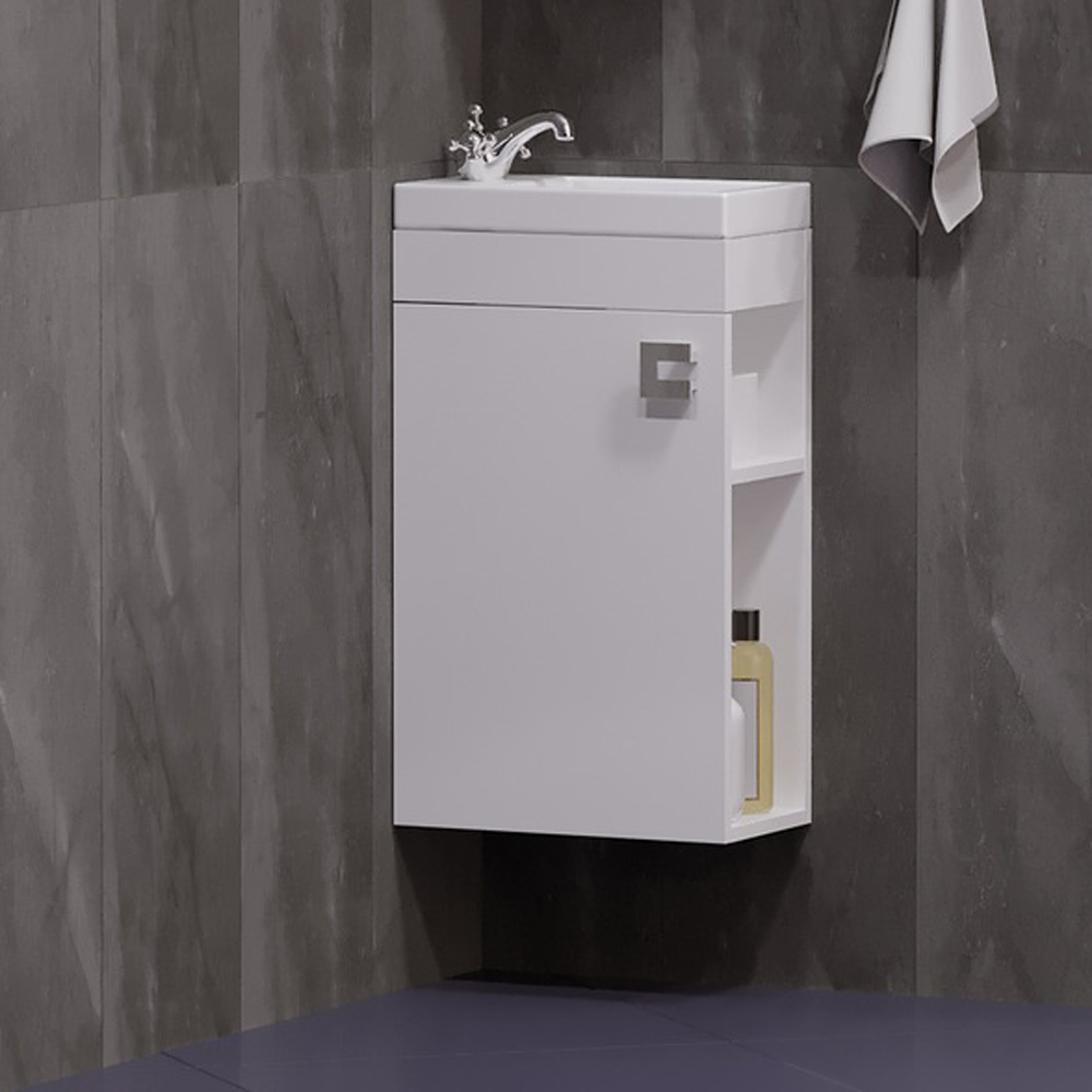 Тумба под раковину Corozo Комо 40, цвет белый