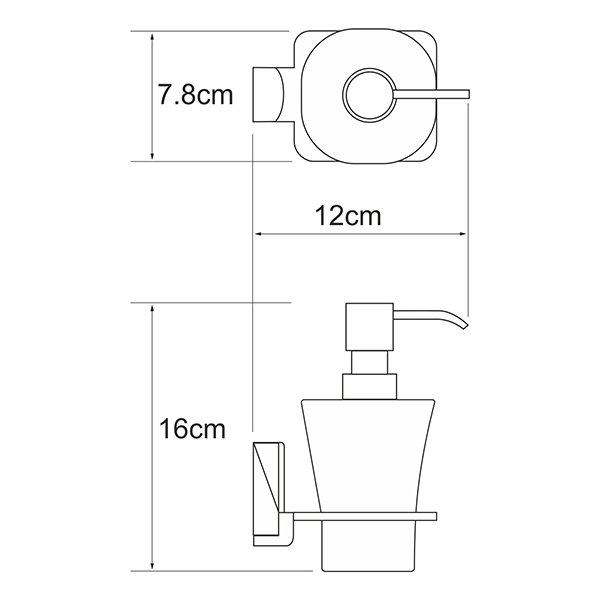 Дозатор для жидкого мыла WasserKRAFT Leine K-5099WHITE, цвет белый / хром - фото 1