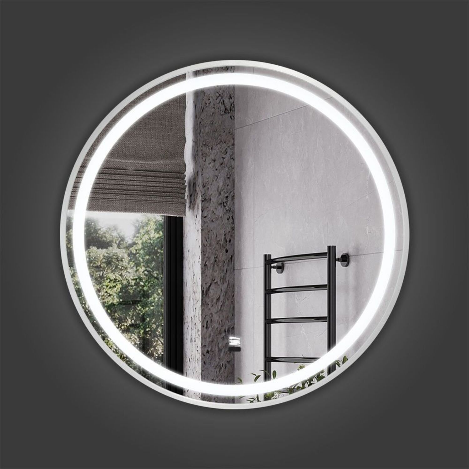 Зеркало Comforty Лея 60, с подсветкой, цвет серебро