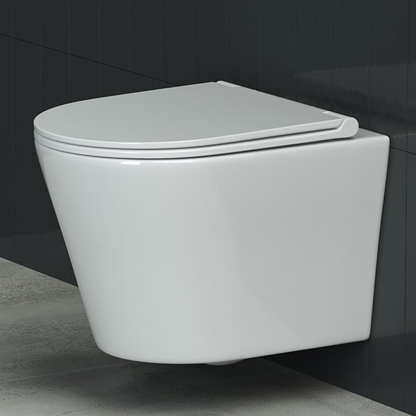 Унитаз Ceramica Nova Forma CN3011 подвесной, безободковый, с сиденьем микролифт, цвет белый - фото 1