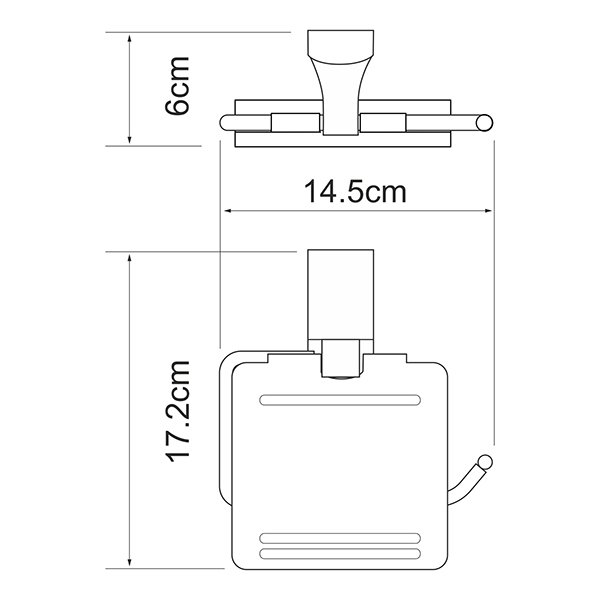 Держатель туалетной бумаги WasserKRAFT Leine K-5025WHITE, цвет белый / хром - фото 1