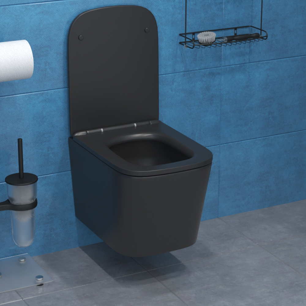 Комплект: Инсталляция AM.PM Pro I012704+Кнопка I047038 черная +JOKI Verna T JK0711055MB черный унитаз, смыв торнадо - фото 1