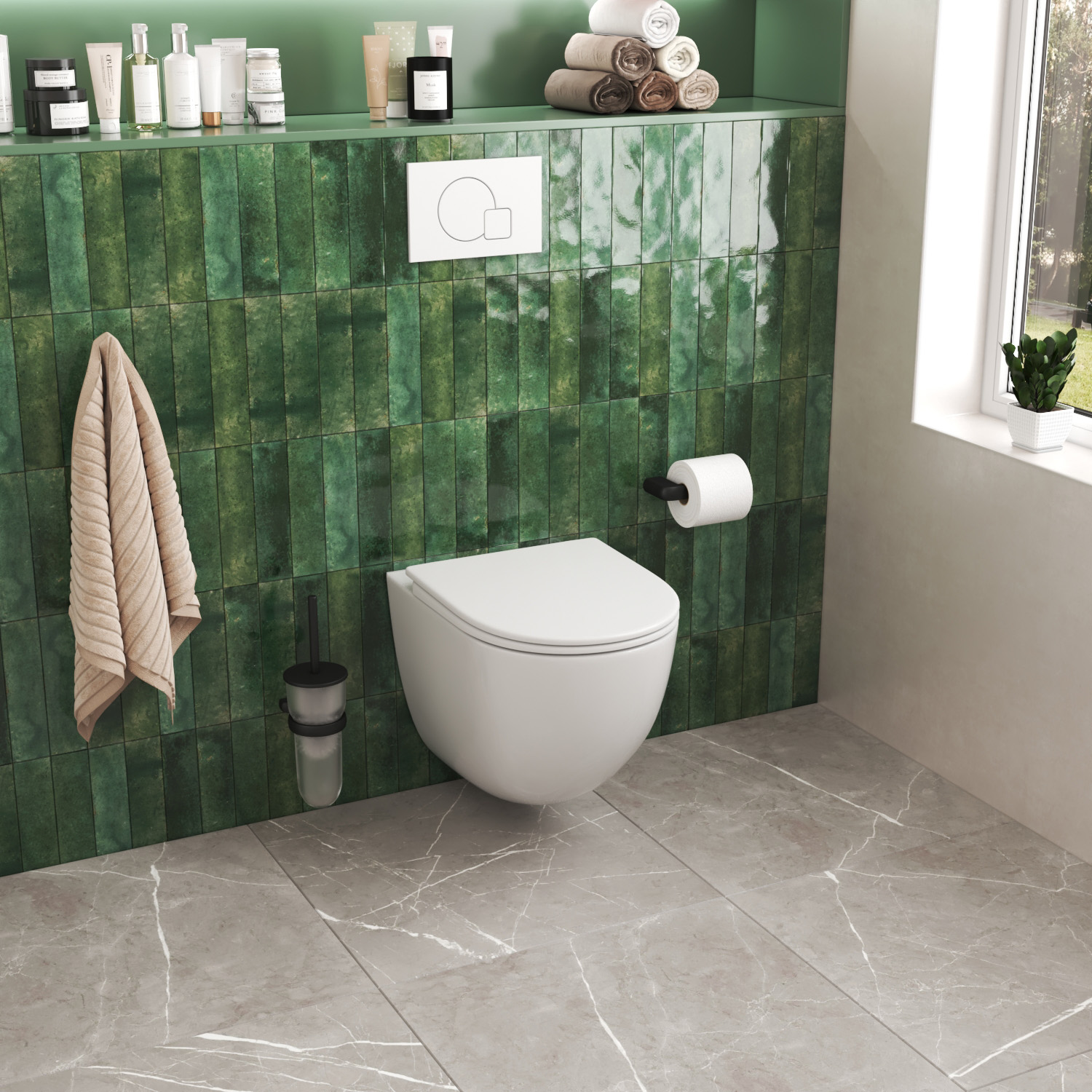 Унитаз Joki Stella XL T JK0011011 подвесной, безободковый, смыв Торнадо, с сиденьем микролифт, цвет белый - фото 1