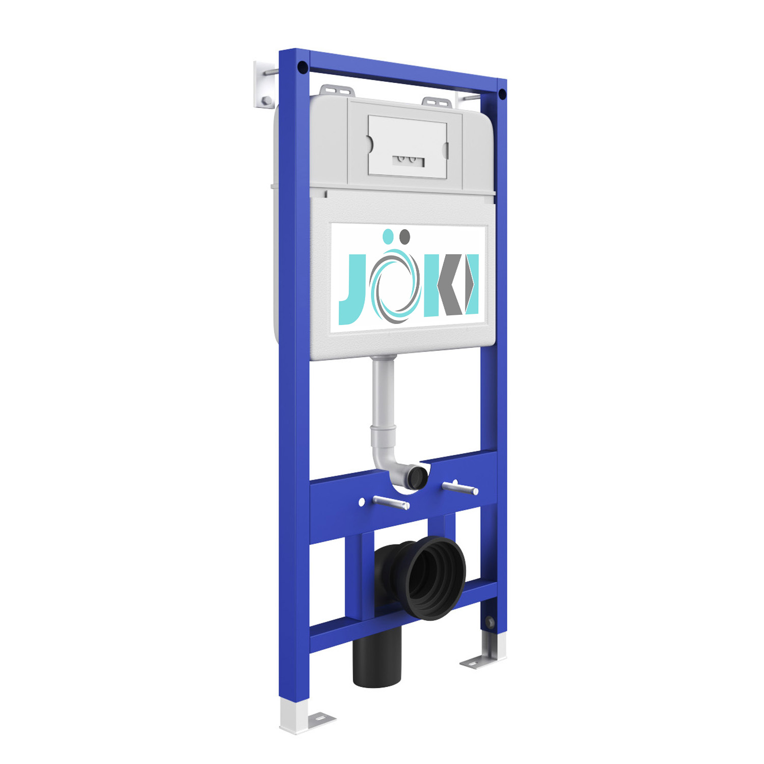 Комплект: JOKI Инсталляция JK01150+Кнопка JK702534BM черный+Stella JK1061016 белый унитаз