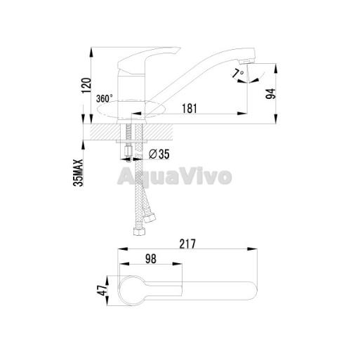 Смеситель Lemark Plus Strike LM1104C для кухонной мойки - фото 1