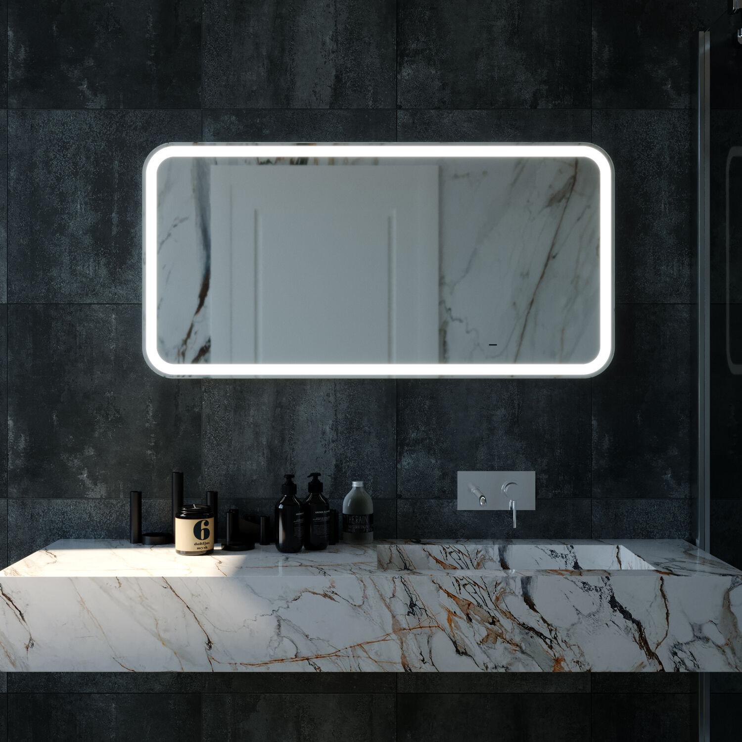 Зеркало Mixline Мальта 60x120, с подсветкой, горизонтальный / вертикальный монтаж - фото 1