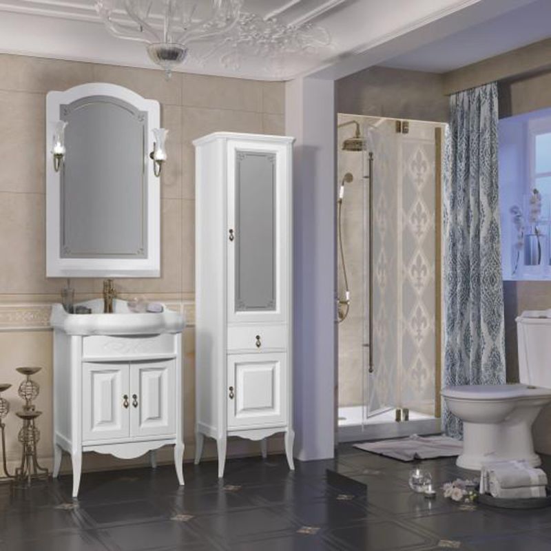 Мебель для ванной Опадирис Лоренцо 60, цвет белый матовый