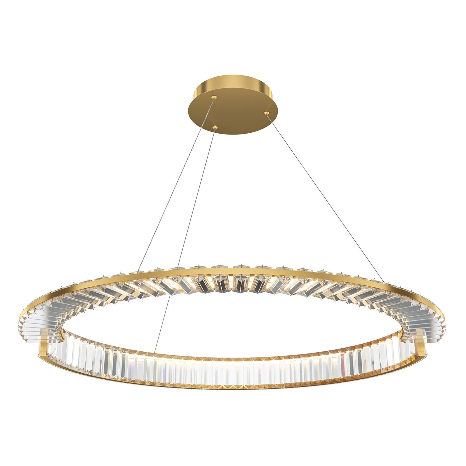 Подвесной светильник Maytoni Krone P097PL-L45BS3K, арматура латунь, профиль хрусталь прозрачный
