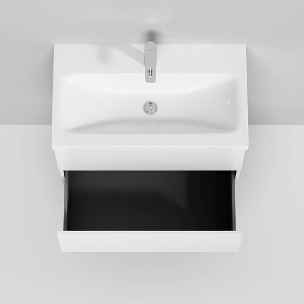 Тумба под раковину AM.PM Gem 75 подвесная, 2 ящика, цвет белый глянец - фото 1