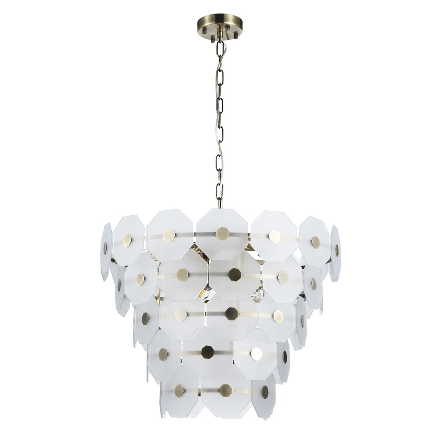 Подвесная люстра Arte Lamp Lambrusco A4069LM-13AB, арматура античная бронза, плафон стекло белый