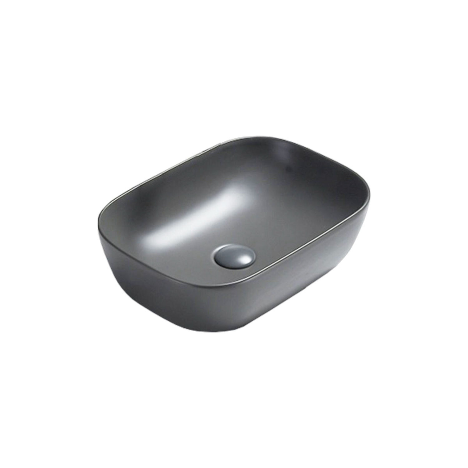 Раковина Vincea VBS-102MG, керамическая, 46x33 см, цвет серый матовый