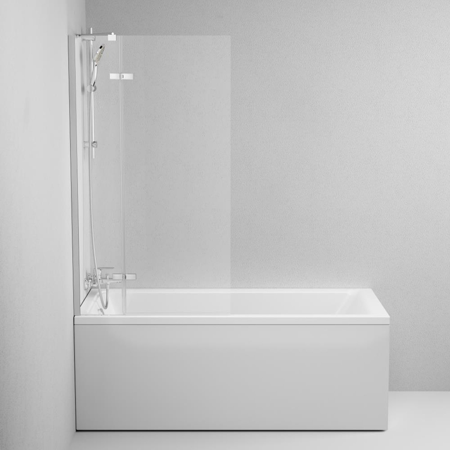 Шторка на ванну AM.PM Tender 80 W45BS-D3W5-140CT, стекло прозрачное, профиль хром матовый