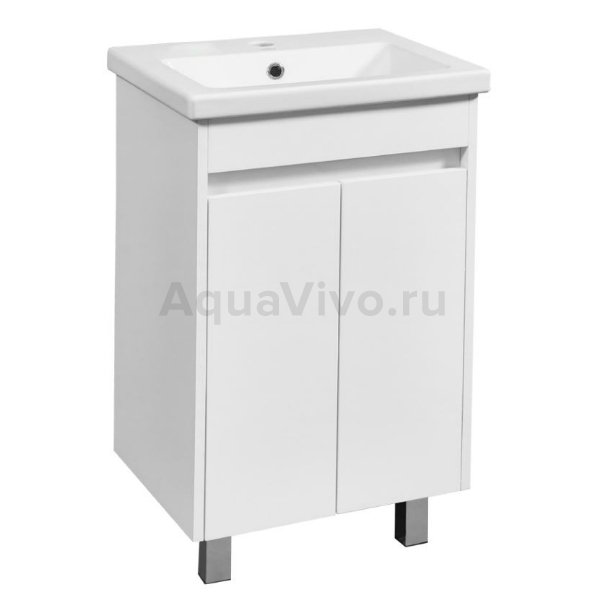 Тумба Stella Polar Фаворита 50 под раковину Сомо, напольная, цвет белый
