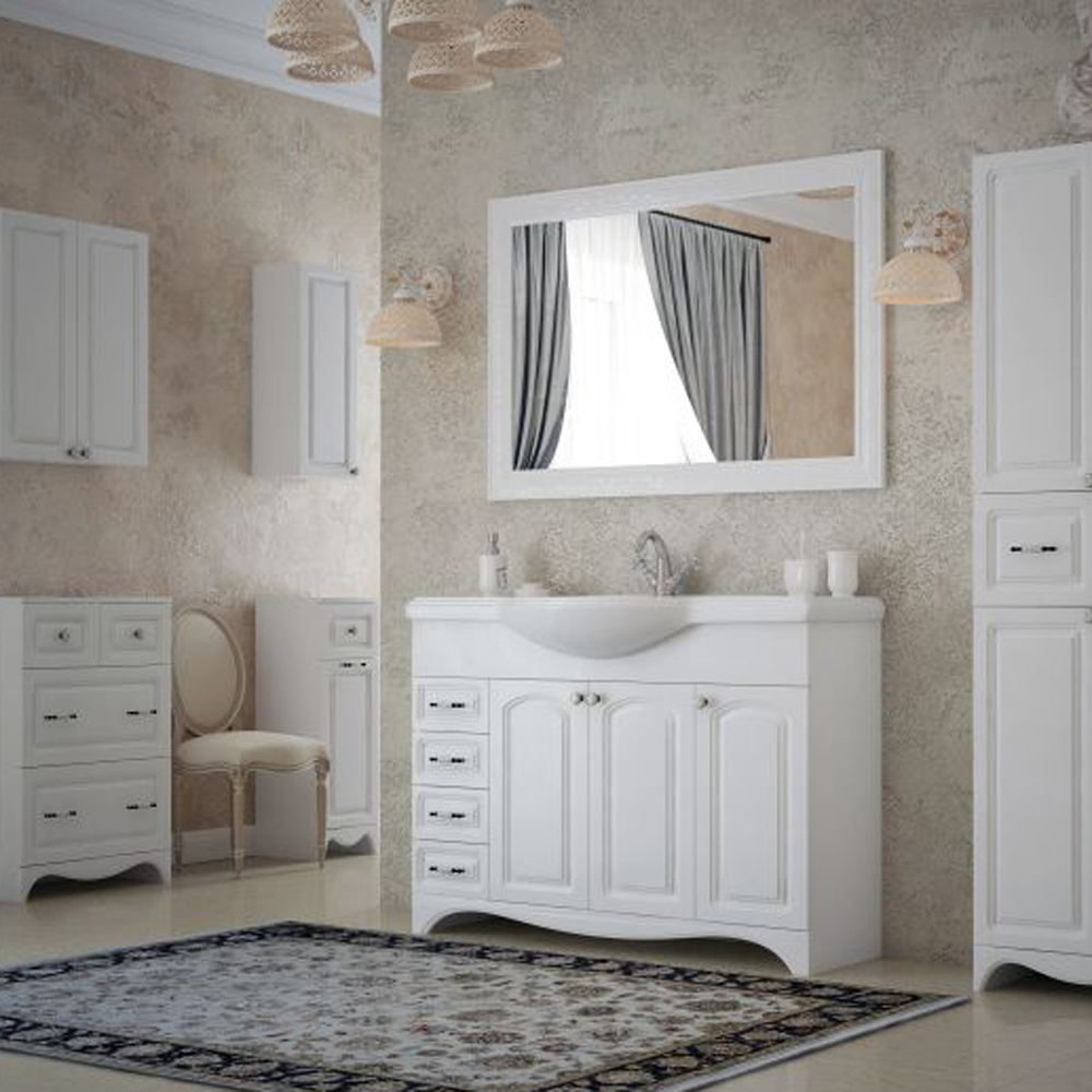 Мебель для ванной Corozo Классика 120, цвет белый - фото 1