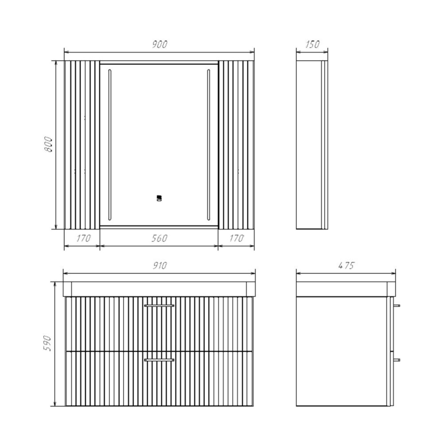 Шкаф-зеркало Comforty Ангара 90, с подсветкой, функцией антизапотеваниям, цвет белый - фото 1