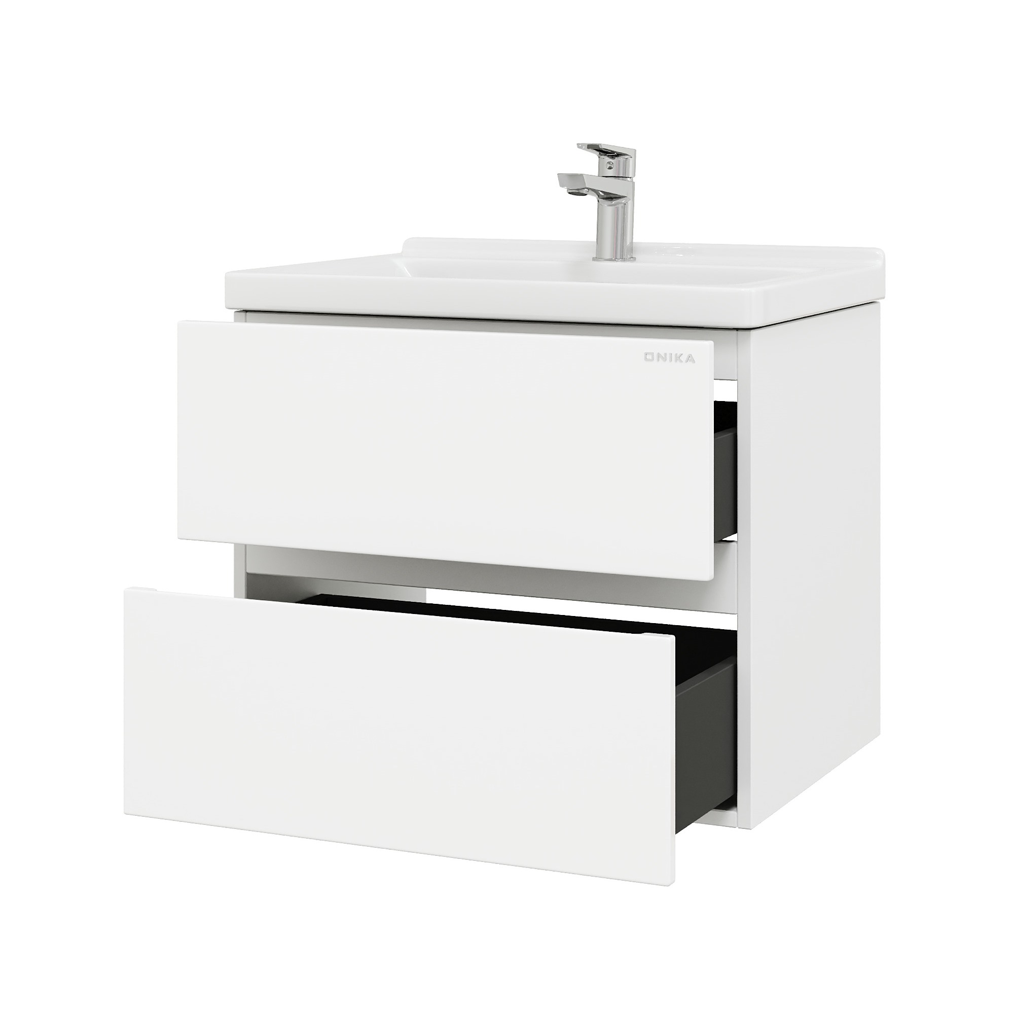 Тумба под раковину Оника Эвада 70, подвесная, цвет белый - фото 1