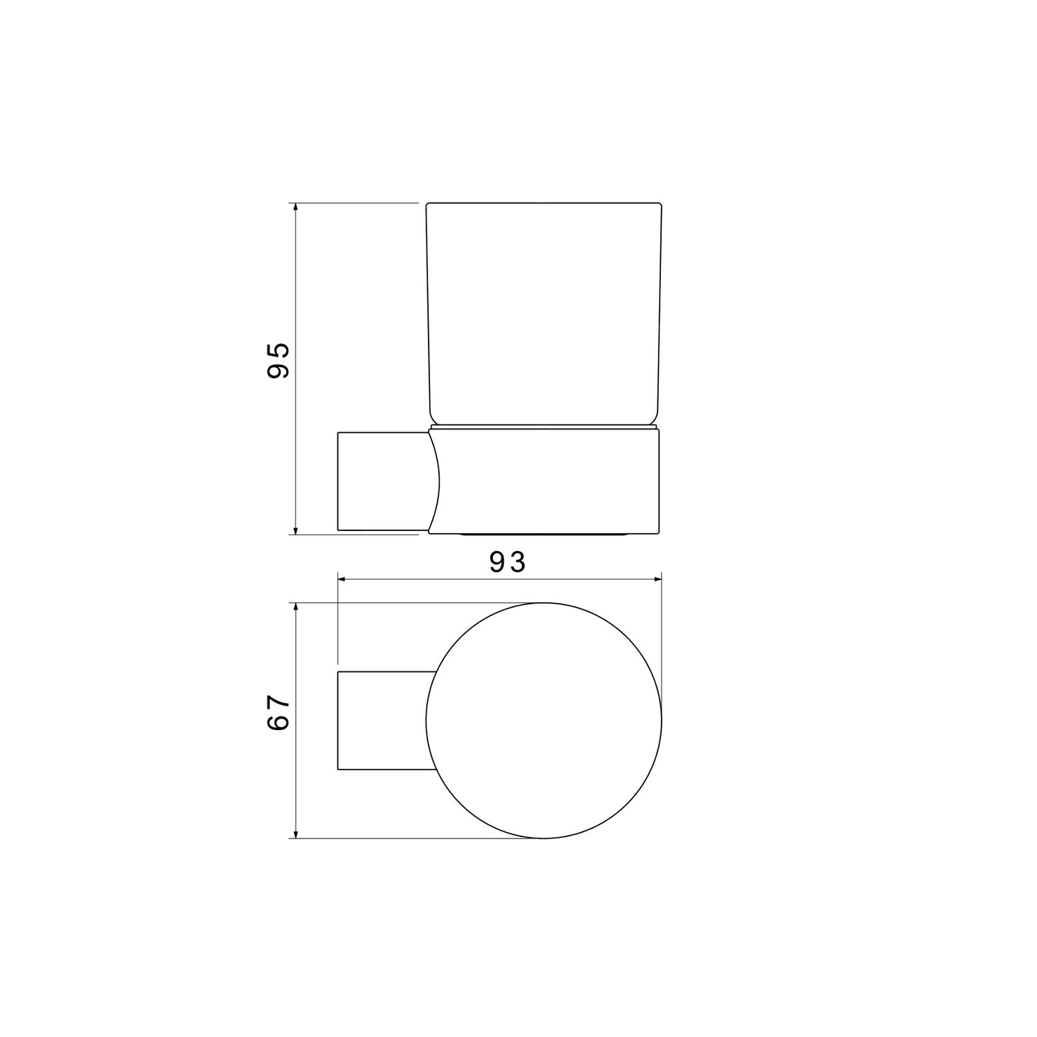 Стакан Акватек Лира AQ4404CR, подвесной, цвет хром