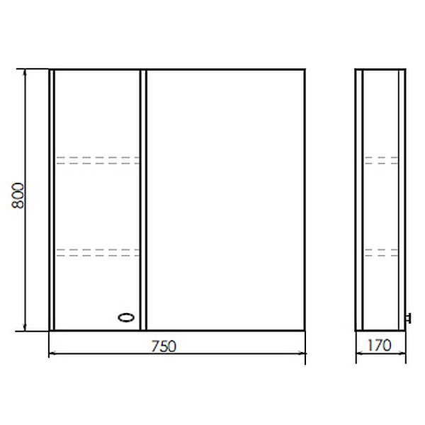 Шкаф-зеркало Comforty Неаполь 80, цвет белый глянец - фото 1