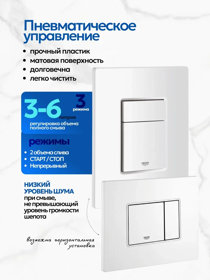 Комплект: Инсталляция JOKI Grand JK02155П+Кнопка 38732WHITE белая+Stella XL T JK0011011 белый унитаз, смыв торнадо