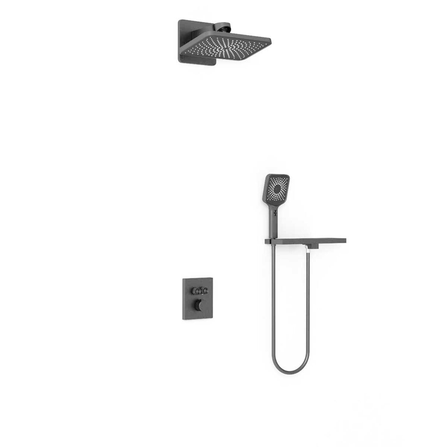 Душевой комплект Vincea Inspire VSFW-3I21MT4RGM, встраиваемый, цвет вороненая сталь