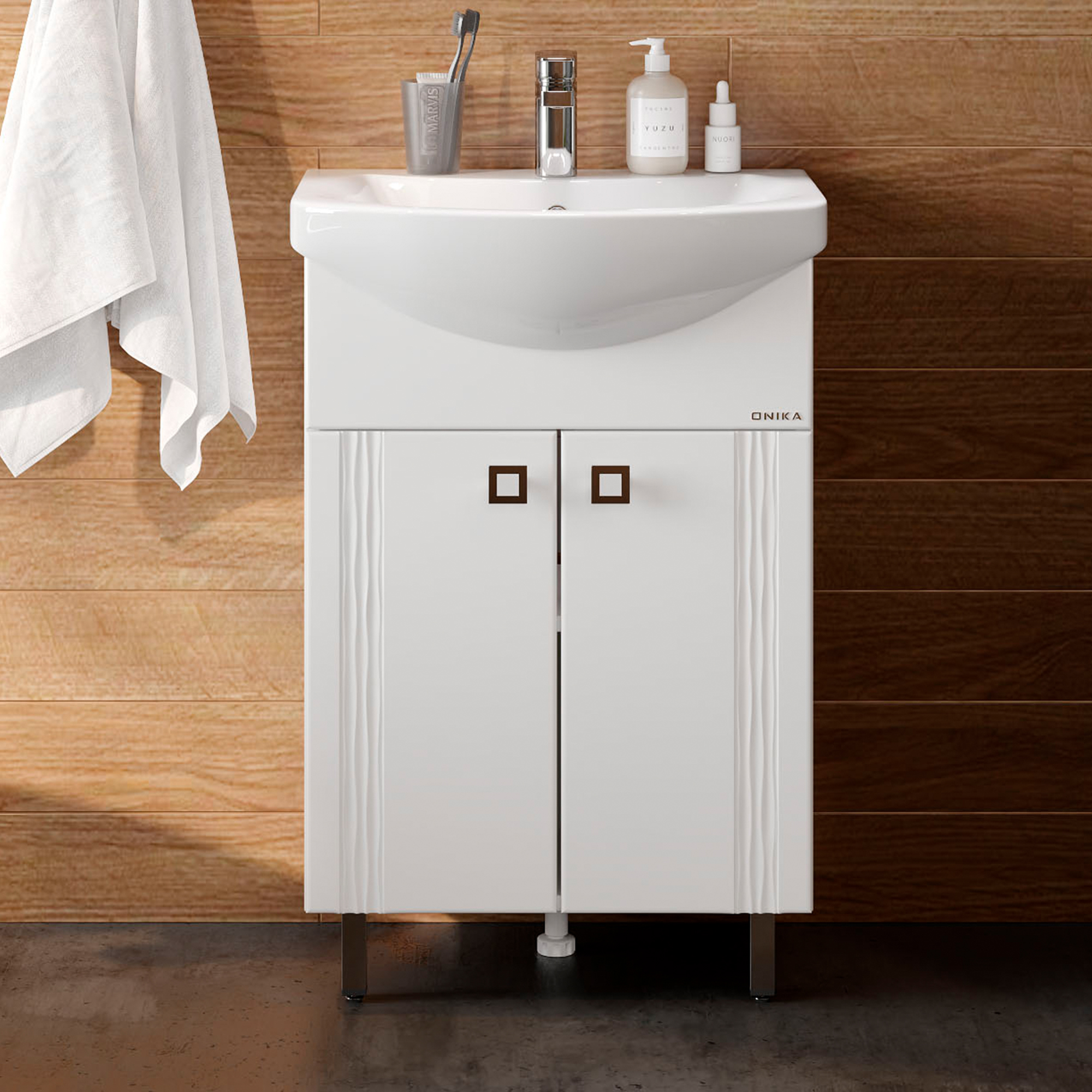 Мебель для ванной Оника Лига 55, цвет белый - фото 1