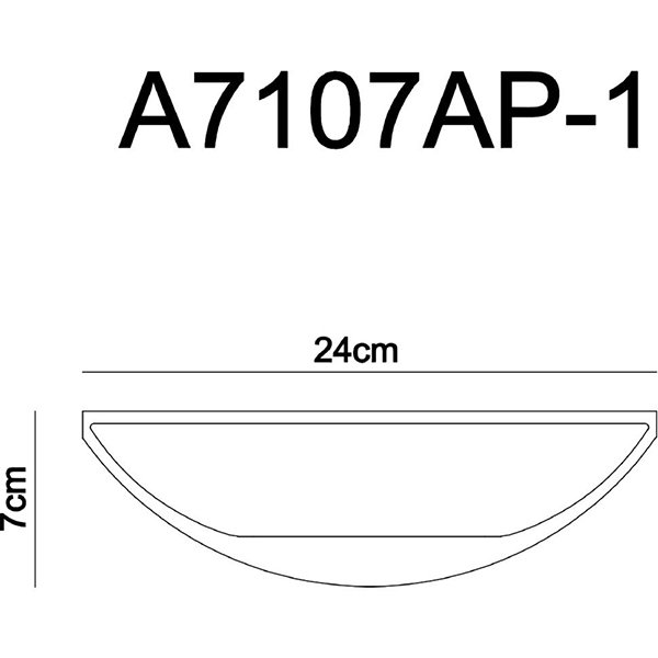 Бра Arte Lamp Interior A7107AP-1SS, арматура серебро, плафон стекло белое, 23х14 см