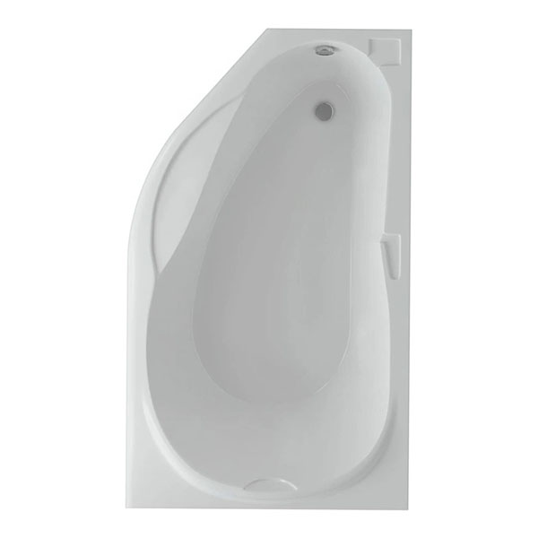 Акриловая ванна Акватек Таурус 170х100, правая, цвет белый (ванна + каркас + слив-перелив)