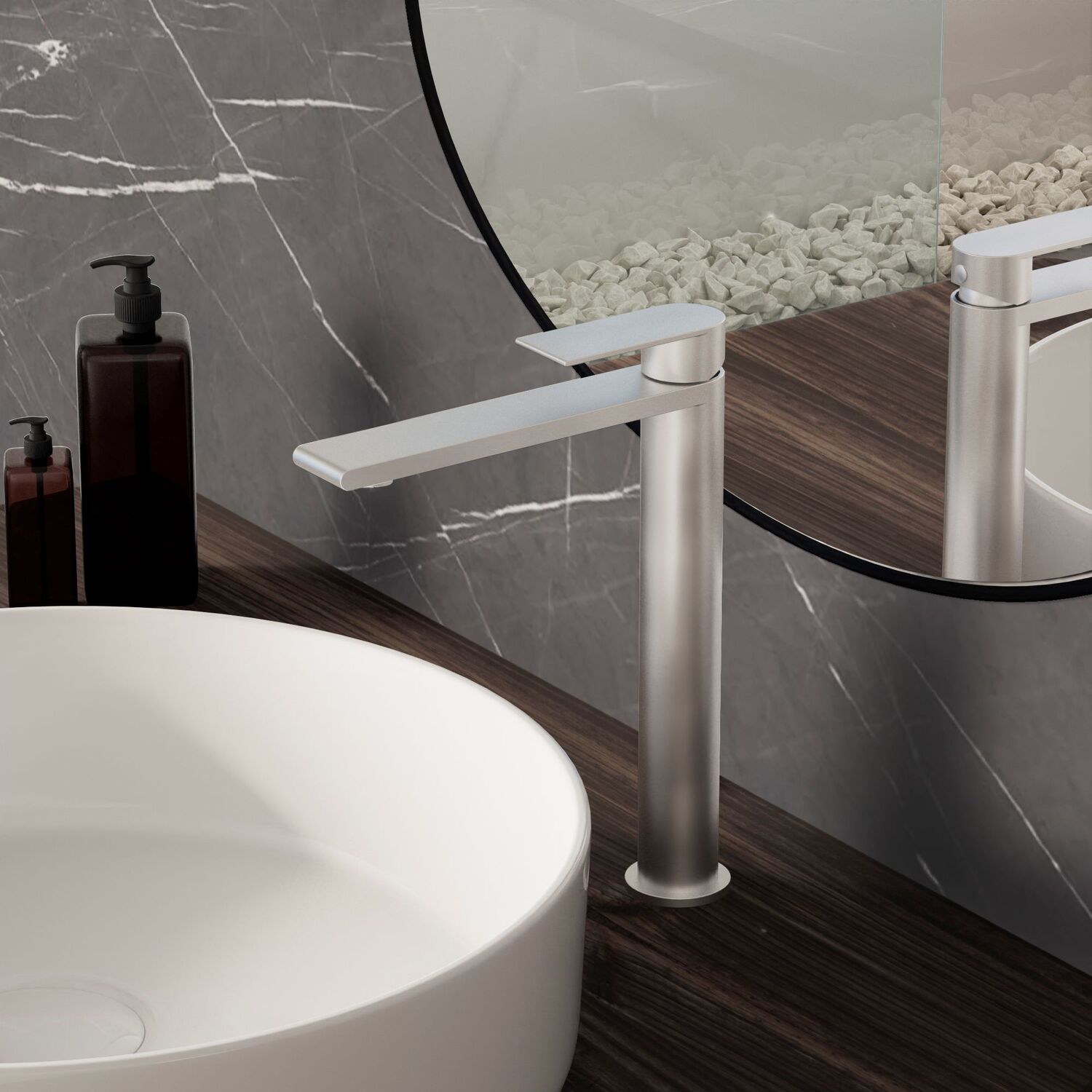 Смеситель Vincea SS VBF-2VS2BN для раковины, цвет сатин  - фото 1