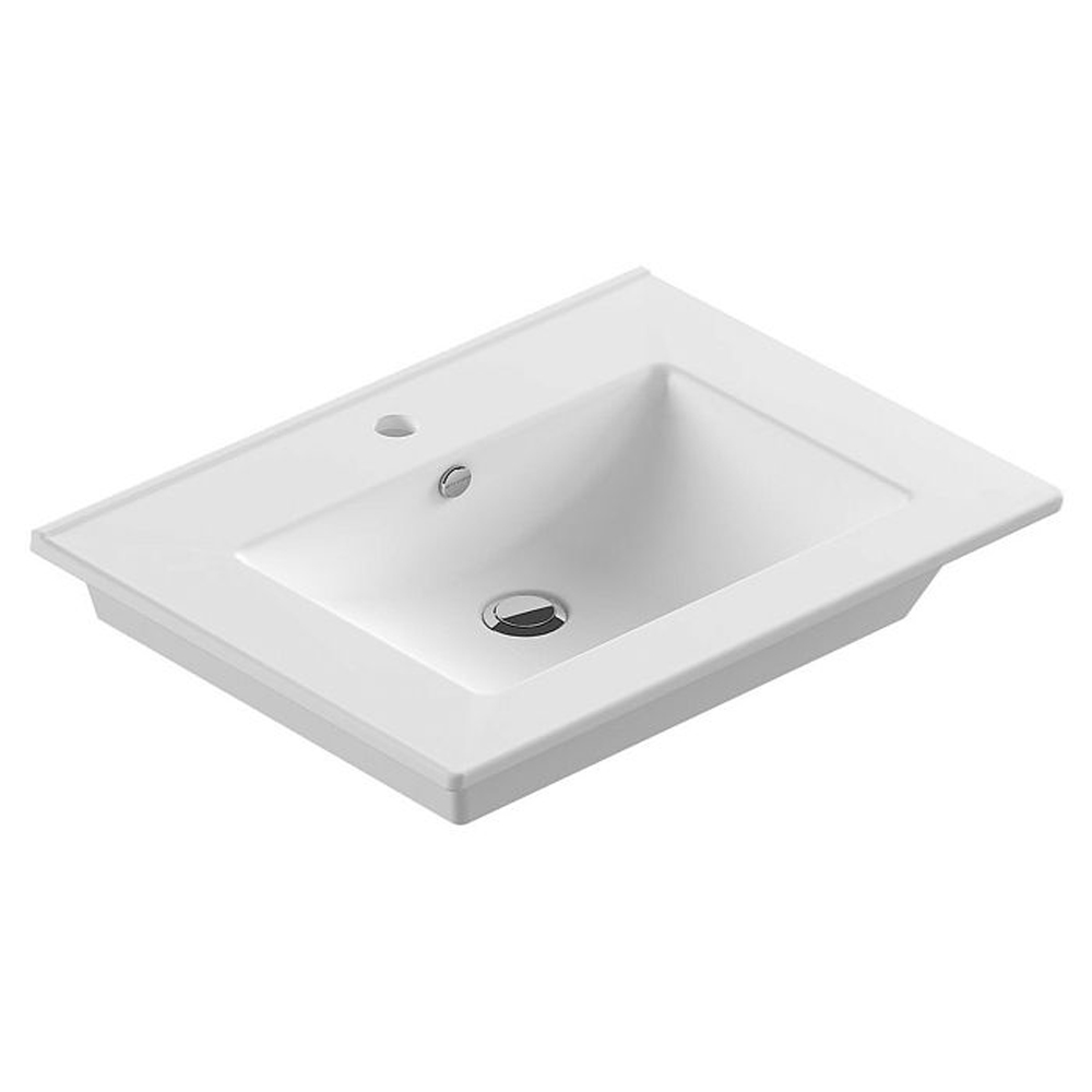 Мебель для ванной Санта Сатурн 75, цвет белый / дуб австрийский