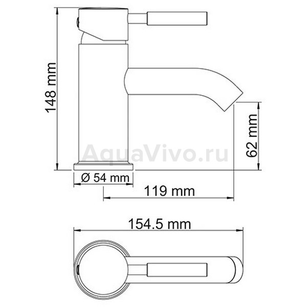 Смеситель WasserKRAFT Main 4105 для раковины, цвет хром