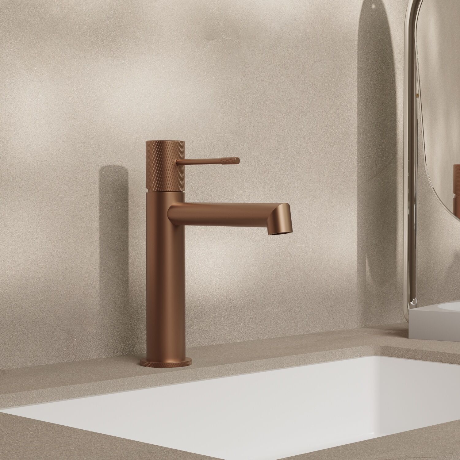 Смеситель Vincea Desire VBF-1D1BC для раковины, цвет брашированная медь - фото 1