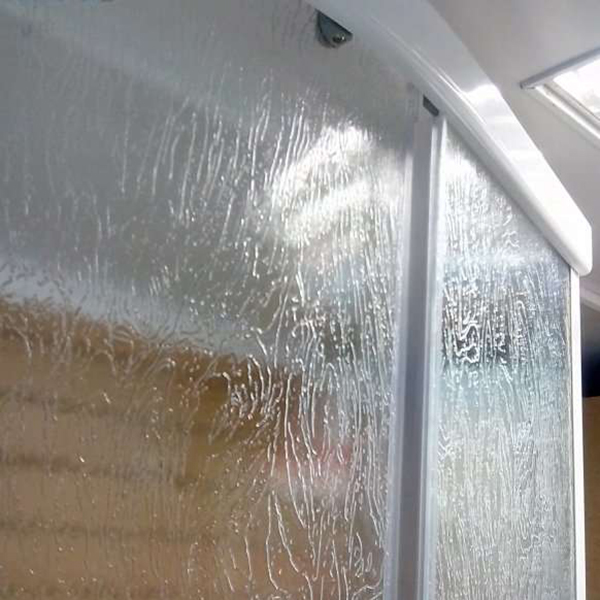 Душевой уголок Тритон Риф А 100x100, стекло рифленое грейс, профиль белый - фото 1