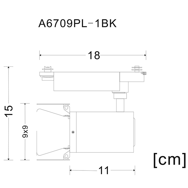 Спот Arte Lamp Falena A6709PL-1BK, арматура черная, плафон металл черный, 6х11 см