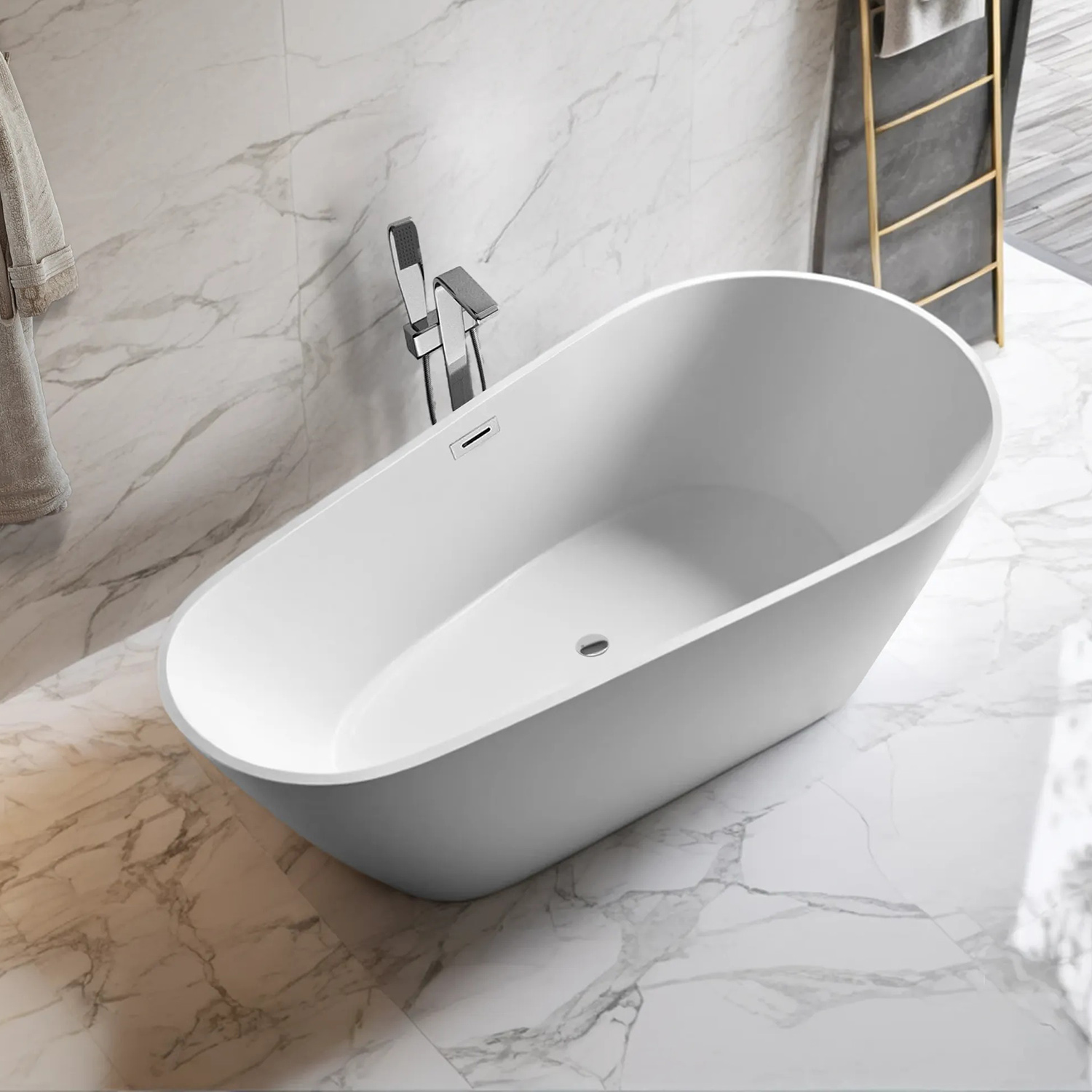 Ванна CeruttiSPA Mimi MW CT10504 170x80 акриловая, цвет белый матовый - фото 1