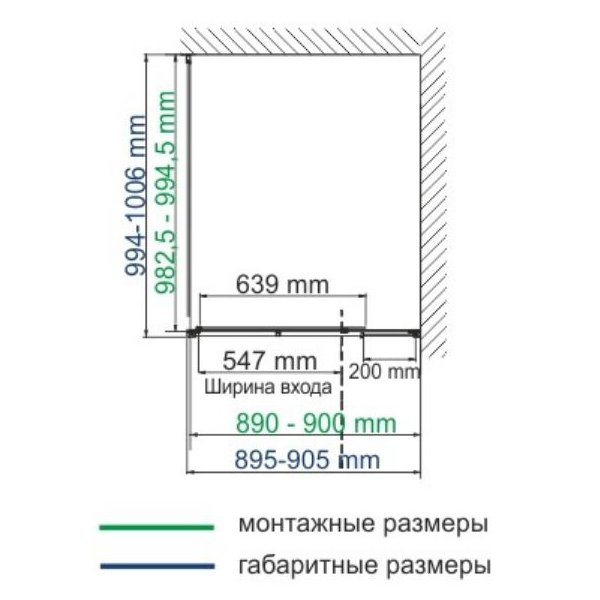 Душевой уголок WasserKRAFT Neime WasserSchutz 19P18 100x90, стекло прозрачное, профиль белый