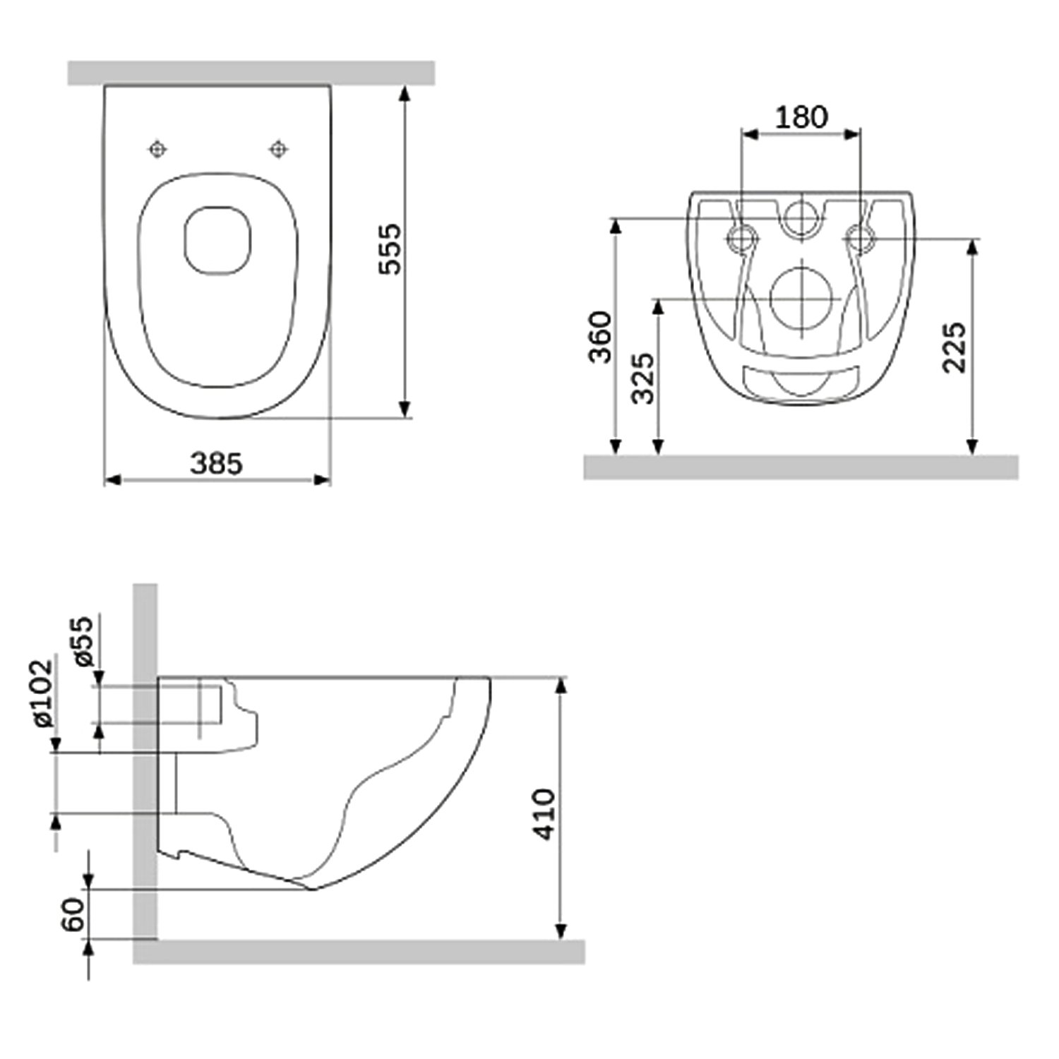 Унитаз AM.PM Sensation C301700WH FlashClean подвесной, безободковый, цвет белый