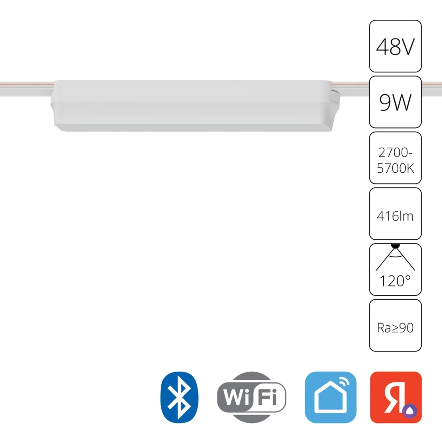 Магнитный трековый светильник Arte Lamp Rapid A2953PL-1WH, арматура белый 