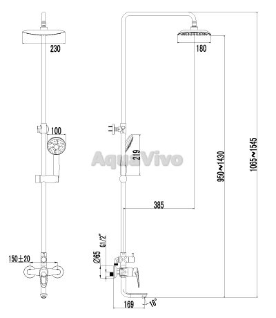 Душевая стойка Lemark Omega LM3162C - фото 1