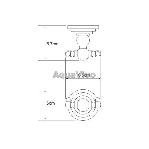 Крючок WasserKRAFT Ammer K-7023D, двойной, цвет матовый хром - фото 1