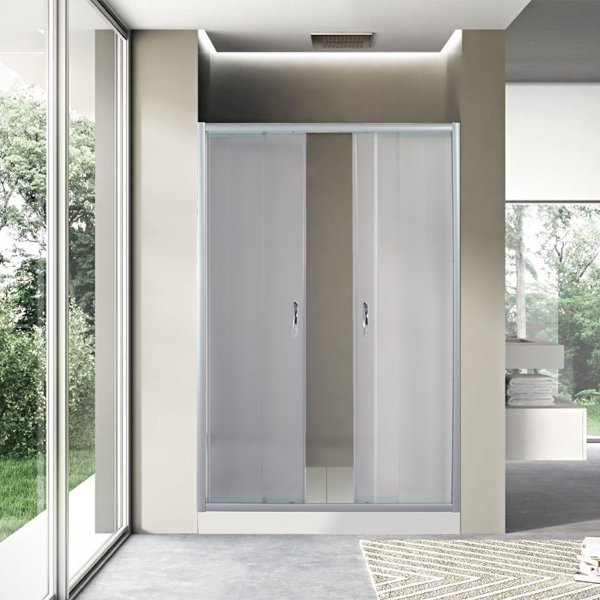 Душевая дверь River Dreike 150 МТ 150x185, стекло матовое, профиль хром