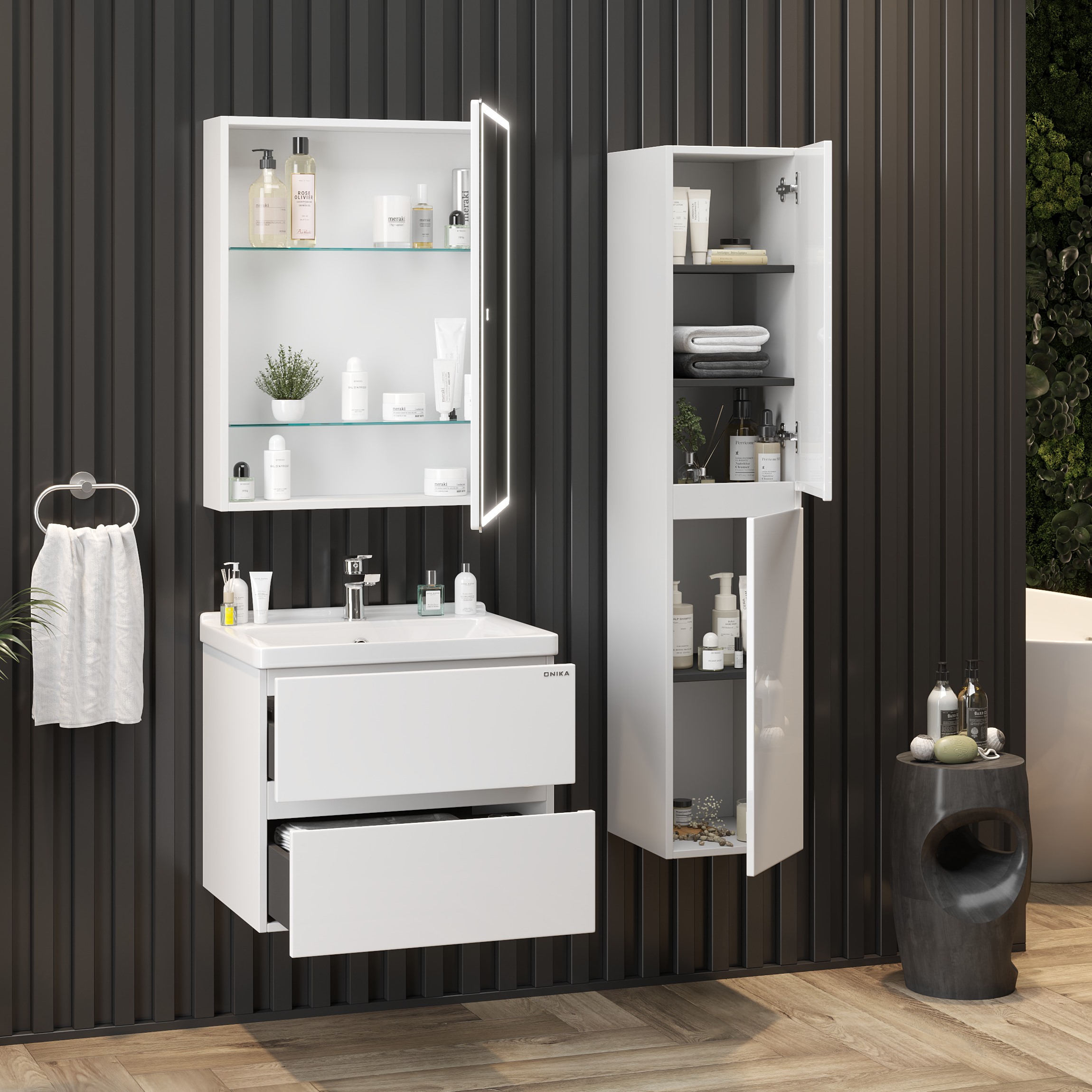 Мебель для ванной Оника Эвада 60, подвесная, цвет белый - фото 1