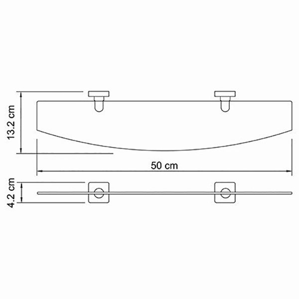 Полка WasserKRAFT Lippe K-6524, цвет хром