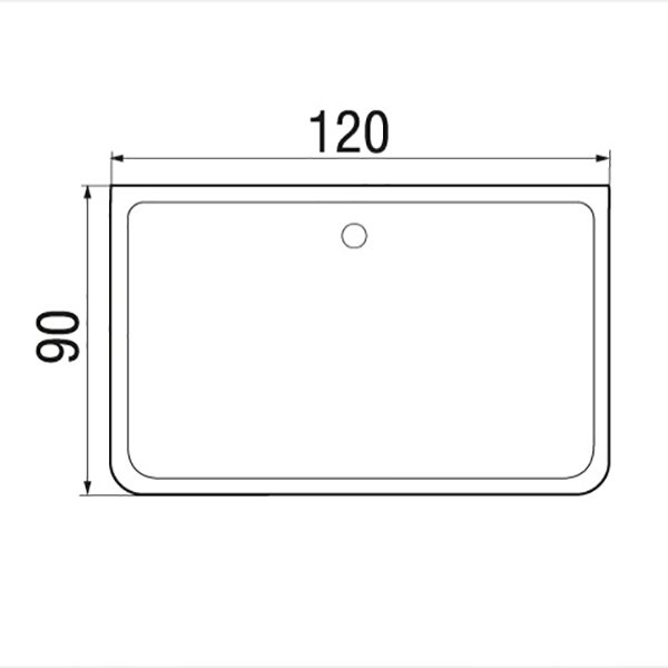 Поддон для душа Wemor 120/90/24 S 120x90, ABS-пластик, цвет белый - фото 1