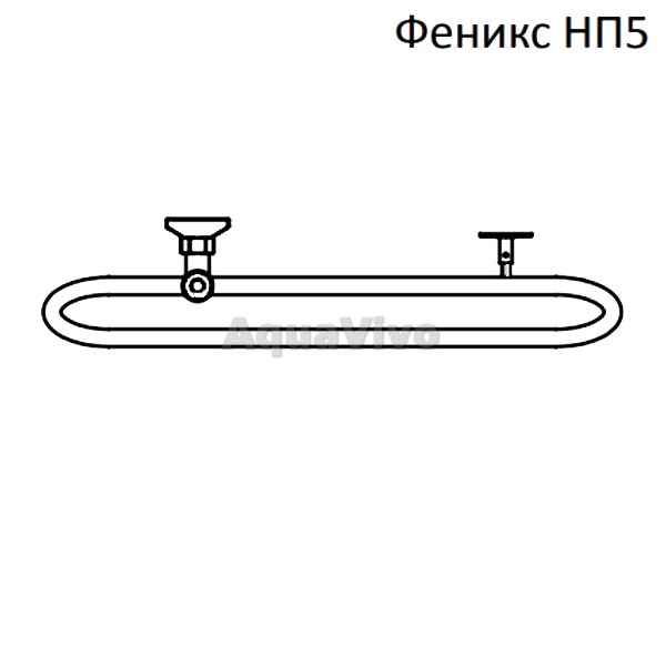 Полотенцесушитель Тругор Феникс НК 5 80x60 водяной, цвет хром - фото 1