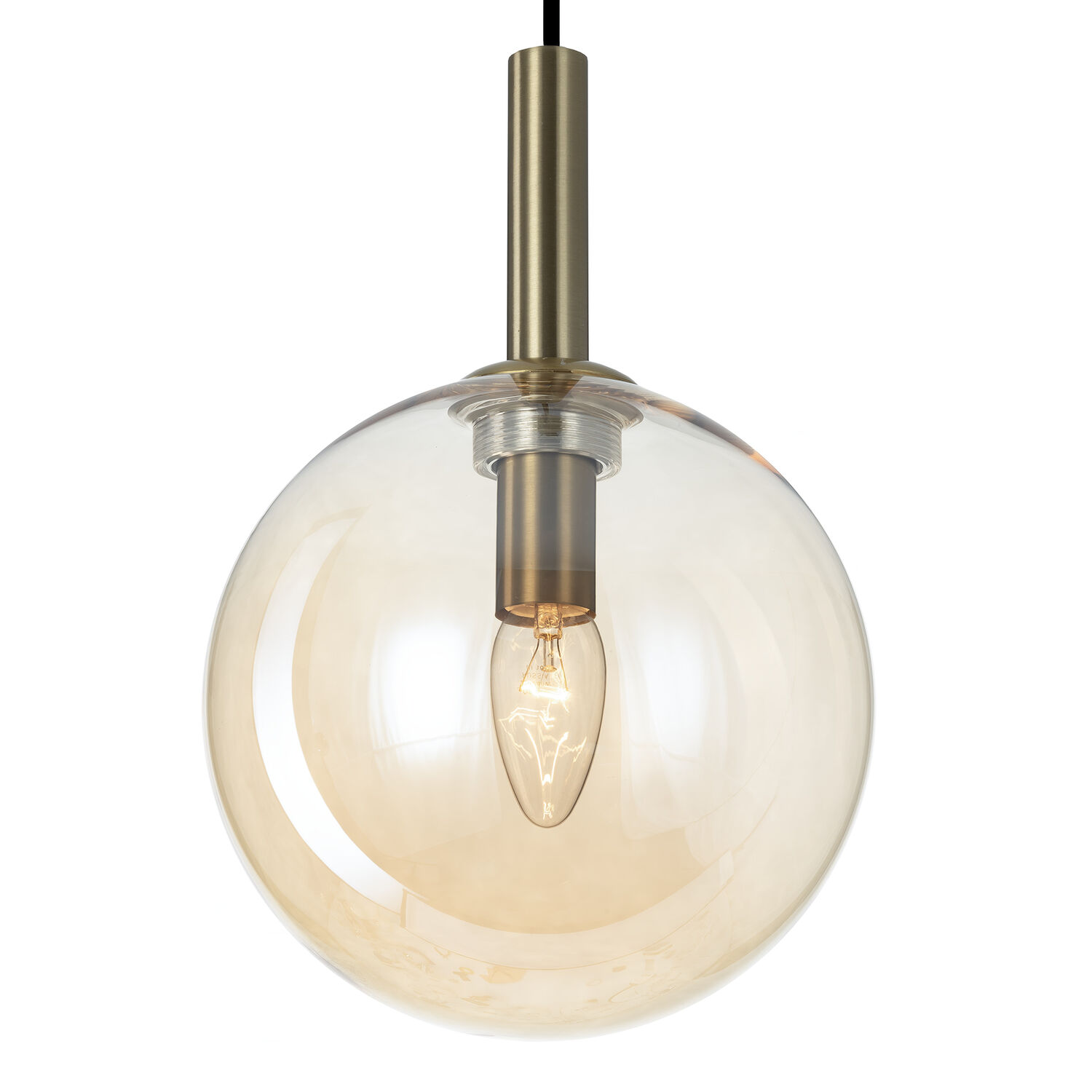 Подвесной светильник Citilux Лорен CL146013, арматура черная / бронза, плафоны стекло шампань - фото 1