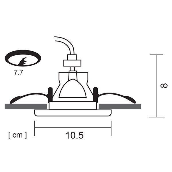 Точечный светильник Arte Lamp Grus A6667PL-1WH, арматура белая, 8х8 см - фото 1