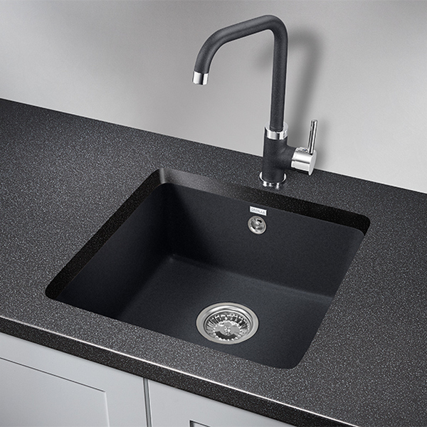 Кухонная мойка Granula GR-3801 SV 46x44, цвет шварц - фото 1