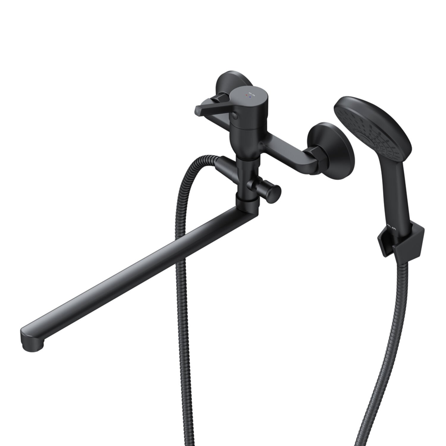 Смеситель AM.PM X-Joy S F85B90122 для ванны с душем, цвет черный