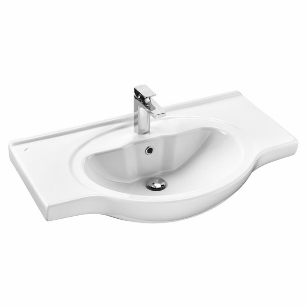 Мебель для ванной Comforty Севилья-85 с раковиной Сенеж 87, цвет слоновая кость